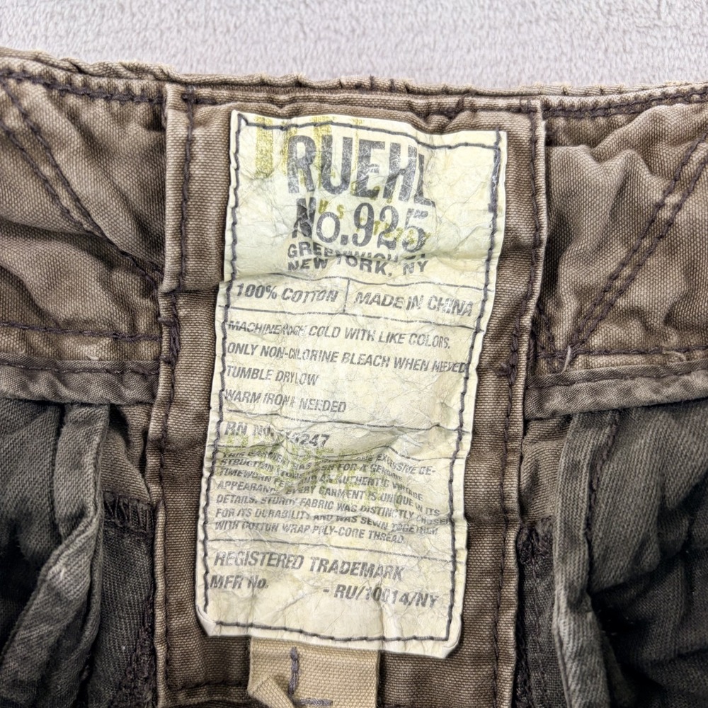 RUEHL No.925 Belted Cargo Pants in Surplus Green Men Large 36x30 Heavyweight - Picture 2 of 10